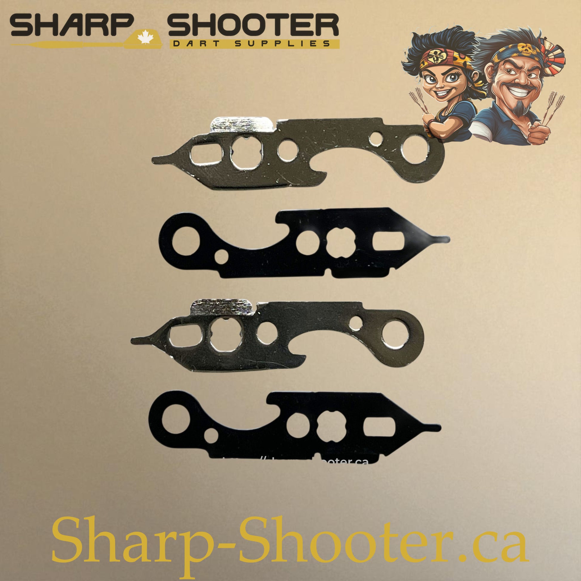 Dart assembly tools in silver and black – Sharp Shooter Dart Supplies
