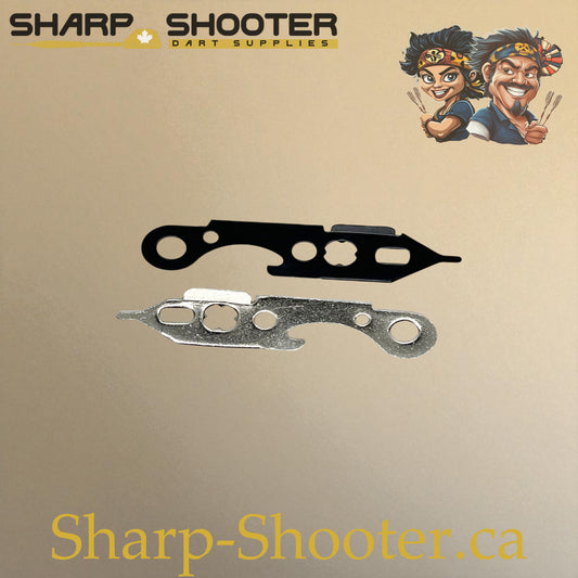 Black dart assembly tool for tightening and securing darts – Sharp Shooter Dart Supplies