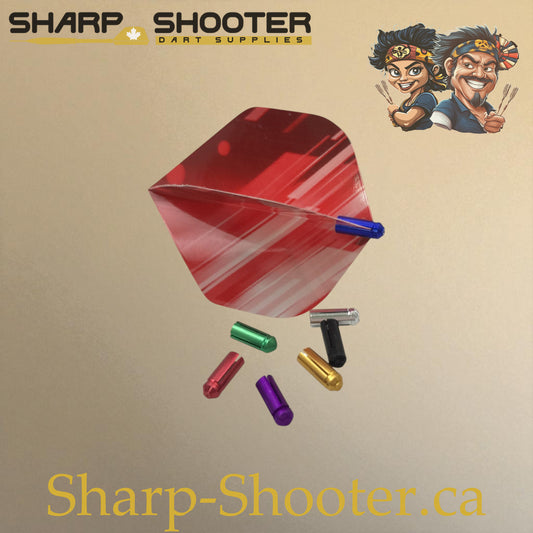 FlightProtector-Aluminum-DP27-Family-7Colors-3Pack-Sharp-Shooter.ca mounted on a Red Flight