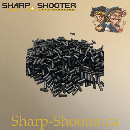 Black aluminum dart flight protectors, 3 pack – Sharp Shooter Dart Supplies