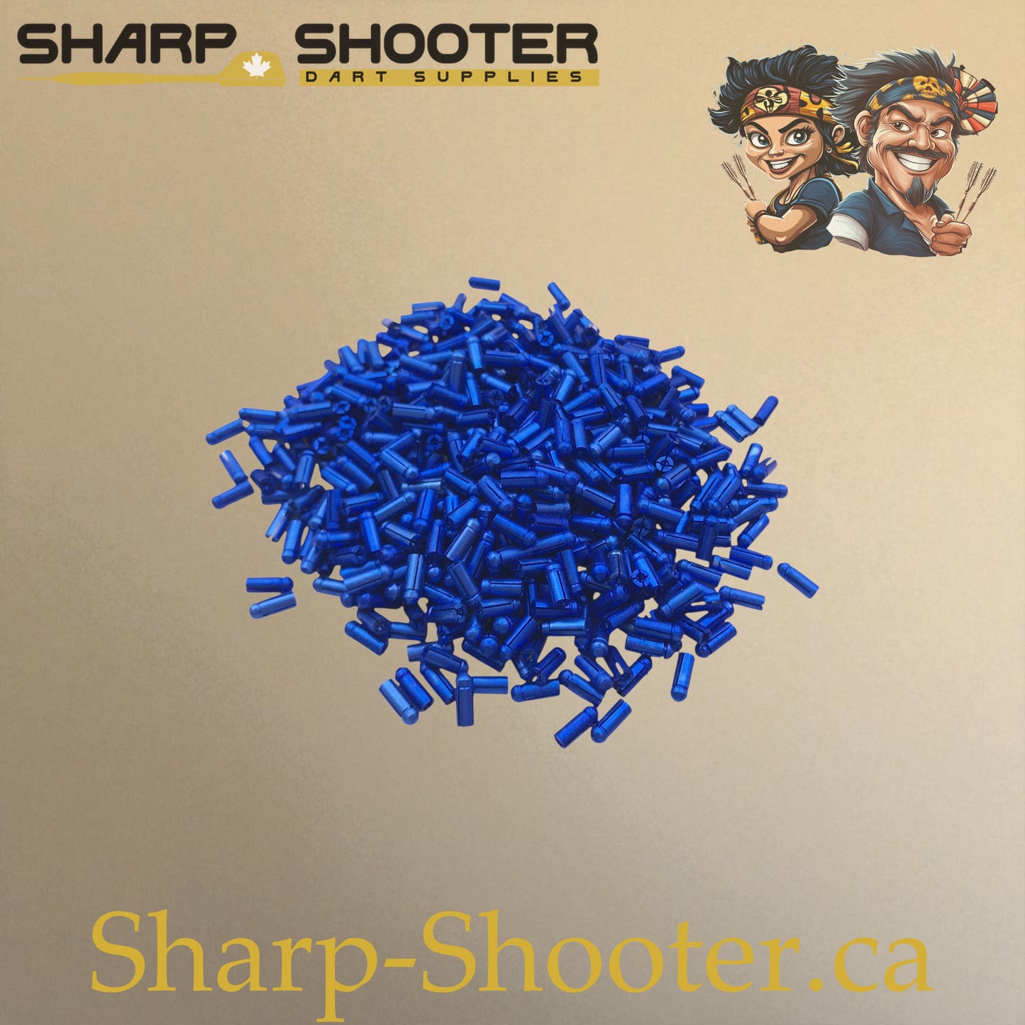 Blue aluminum dart flight protectors, 3 pack – Sharp Shooter Dart Supplies