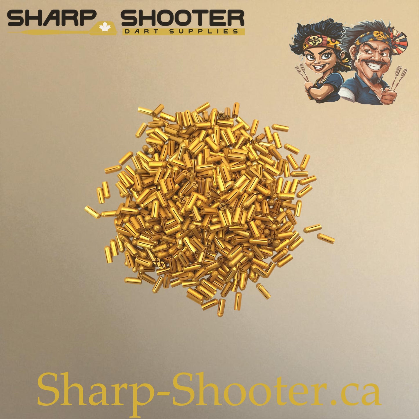 Gold aluminum dart flight protectors, 3 pack – Sharp Shooter Dart Supplies