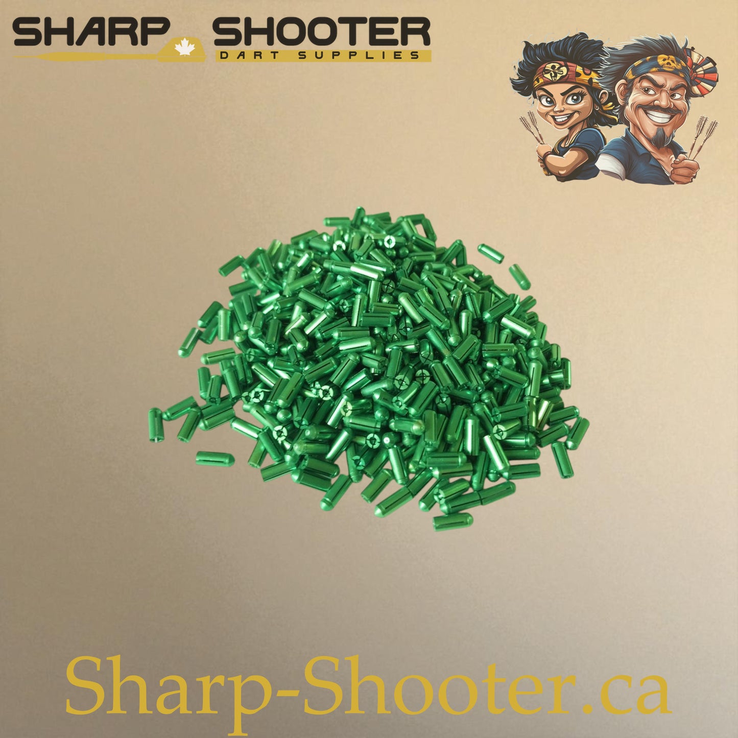 Green aluminum dart flight protectors, 3 pack – Sharp Shooter Dart Supplies