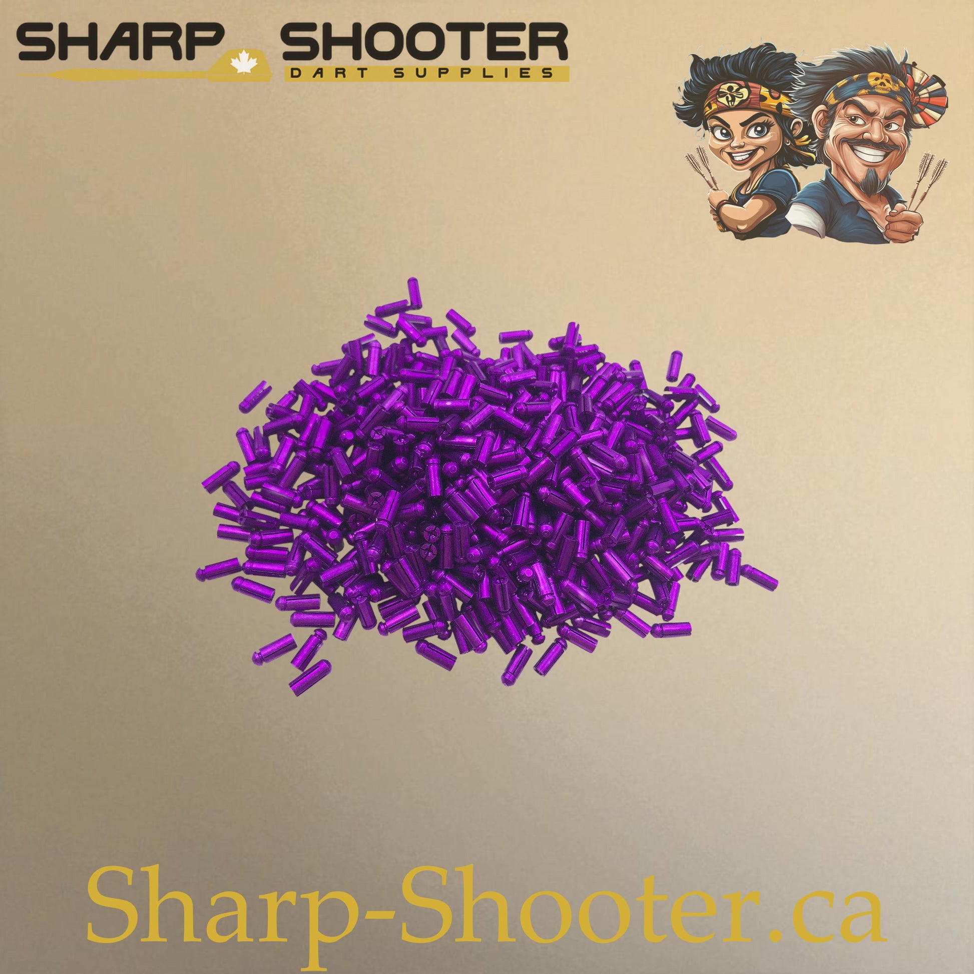 Purple aluminum dart flight protectors, 3 pack – Sharp Shooter Dart Supplies