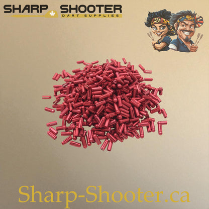 Red aluminum dart flight protectors, 3 pack – Sharp Shooter Dart Supplies