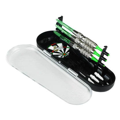 GB-003 – Soft Tip Dart Set – Silver Barrel with Green Tips – 16g