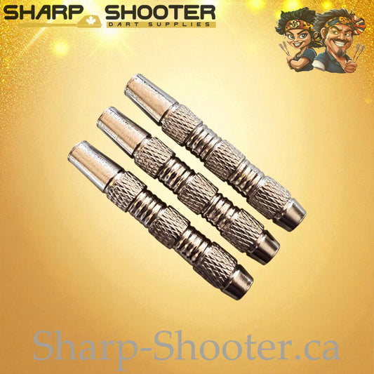Gauntlet – Nickel-Silver Alloy Dart Barrel Silver – 3 Pack