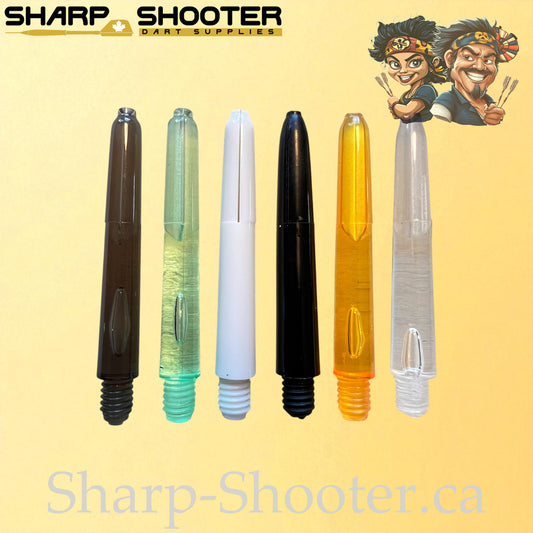 Glide – DS31 – Plastic Dart Shaft – 35mm – Solid & Transparent Mix – 3 Pack