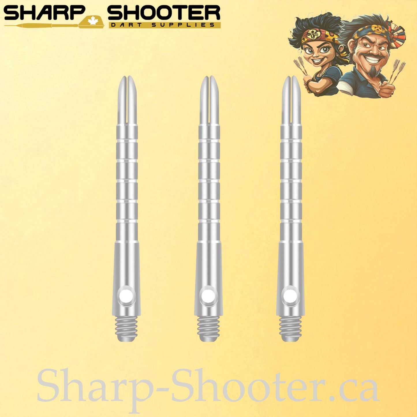 Harmony – DS23 – Aluminum Dart Shaft – 48mm – Grooved Polished – 3 Pack
