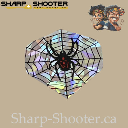 Spider Net Dart Flights – PET & Laser – Standard Shape – 75 Micron – 3 Pack