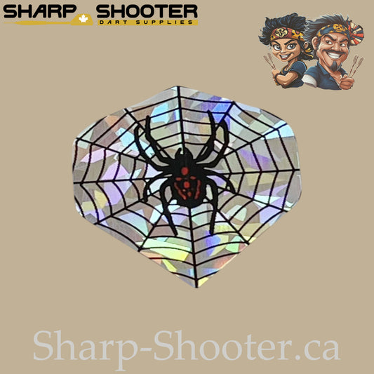 Spider Net Dart Flights – PET & Laser – Standard Shape – 75 Micron – 3 Pack