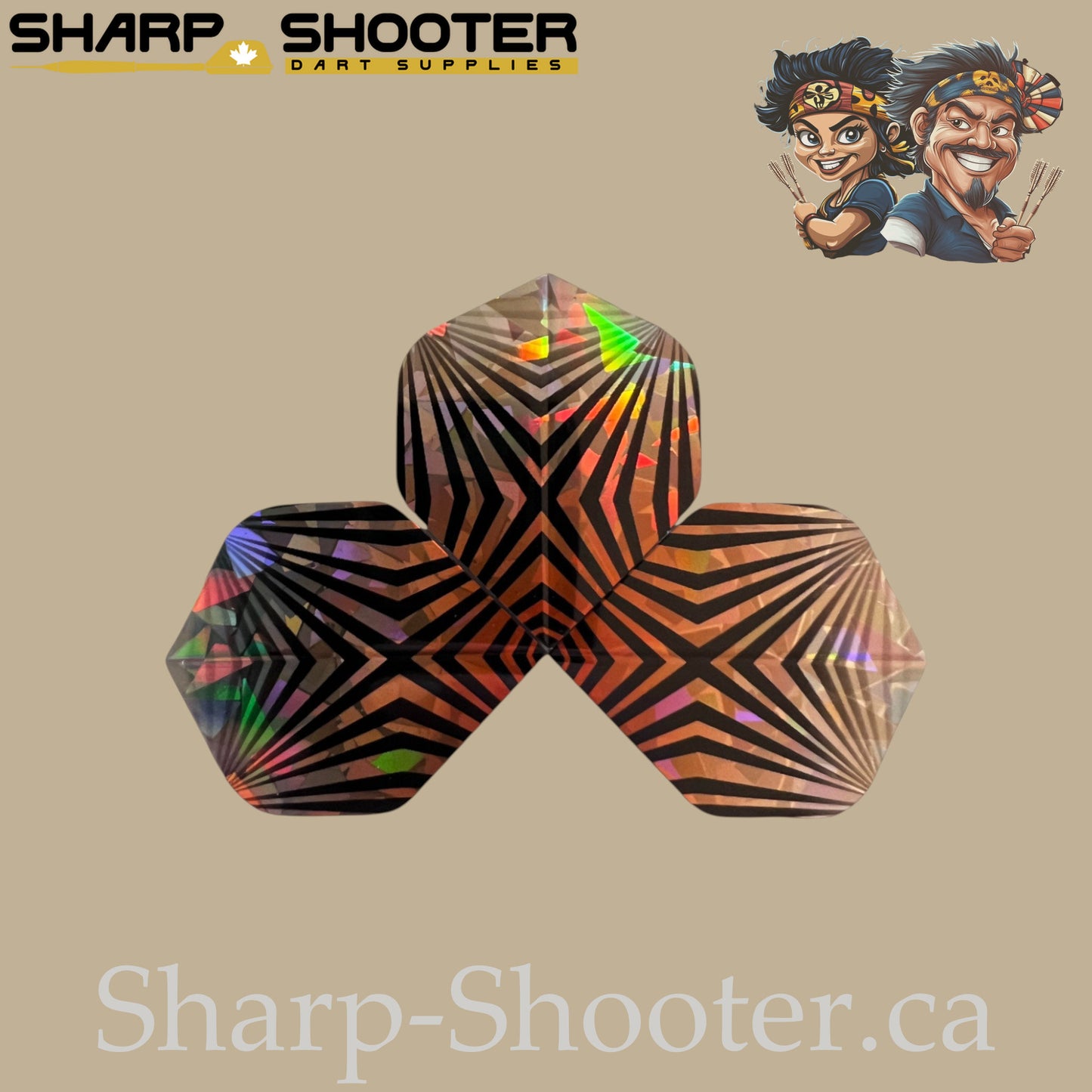 Roar – Laser Standard Dart Flights 3-Pack (PVC, 75 Micron)