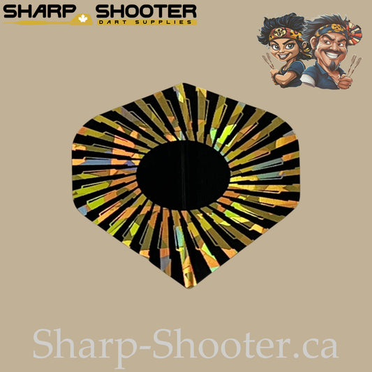 Golden Eye 007 – Laser Standard Dart Flights 3-Pack (PVC, 75 Micron)