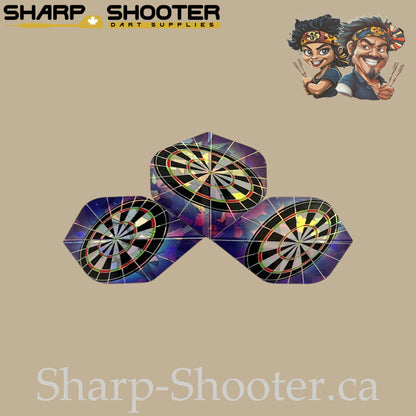 Darts Themed Flights – Laser Cut- PET– Standard Shape – 75 Micron – 3 Pack