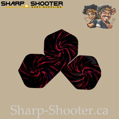 Nightfire – Laser Standard Dart Flights 3-Pack (PVC, 75 Micron)