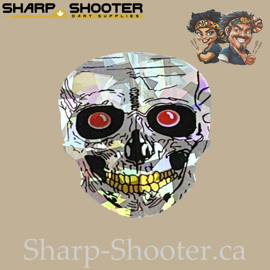 Red Reaper Dart Flights – Laser Cut – Skull Shape – 75 Micron – 3 Pack