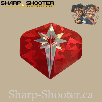 Silver Star Family – PVC Laser Standard Dart Flights 3 Pack