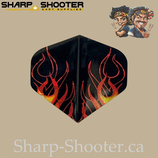 Hell Fire – Laser Standard Dart Flights 3-Pack (PVC, 75 Micron)