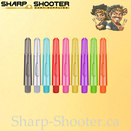 Neon – DS25 – Plastic Dart Shafts – 35mm / 41mm / 48mm – Translucent Neon – 3 Pack