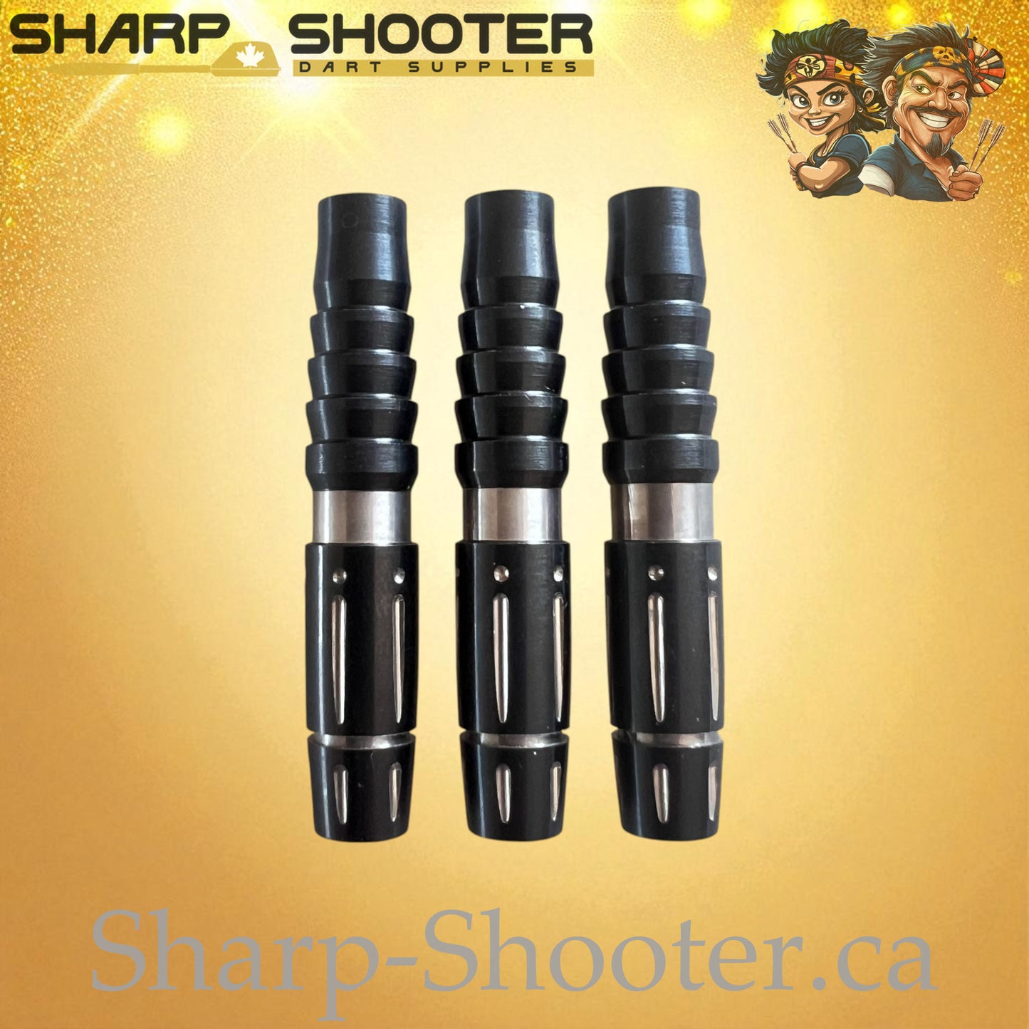 Obsidian – Tungsten Dart Barrel Black – 3 Pack