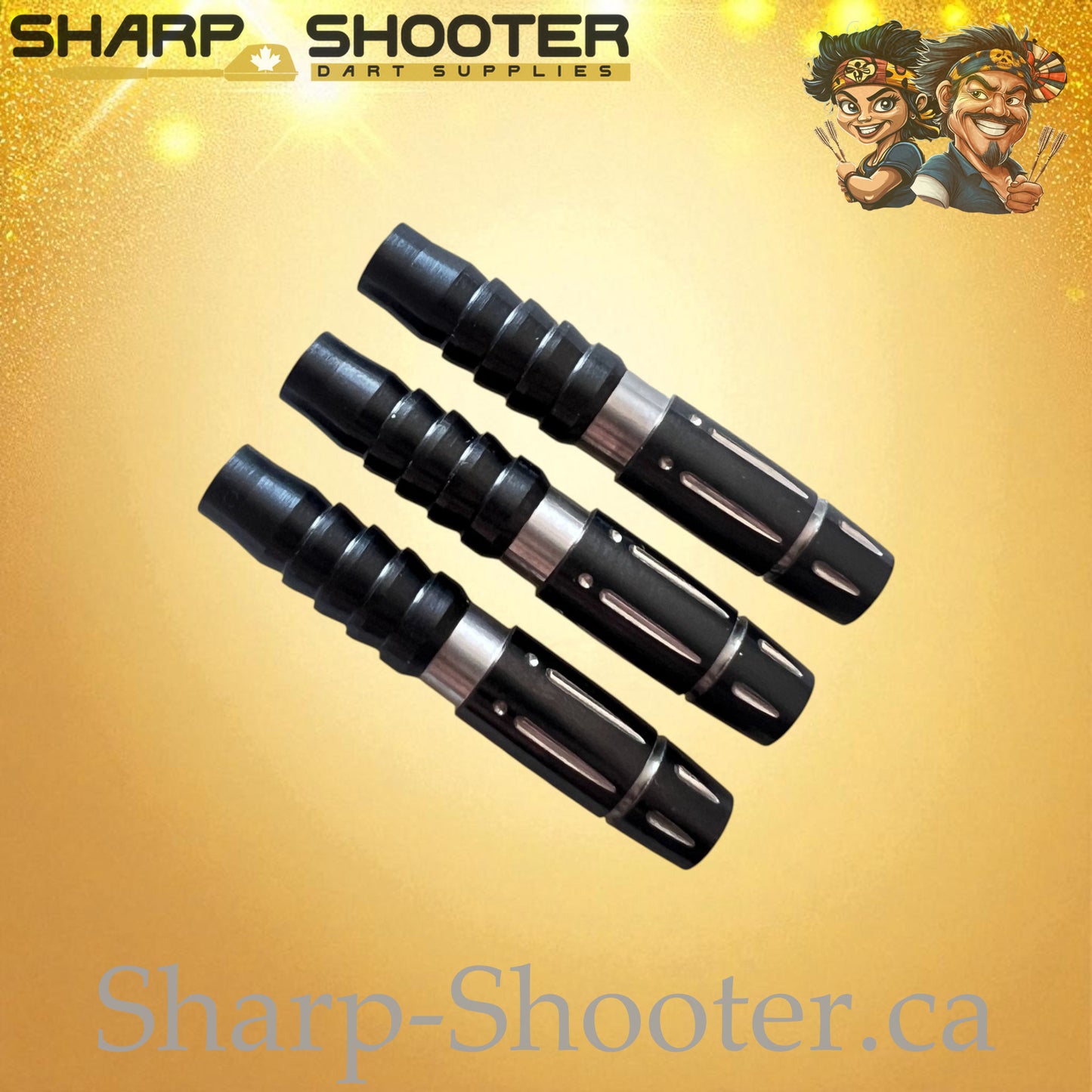 Obsidian – Tungsten Dart Barrel Black – 3 Pack