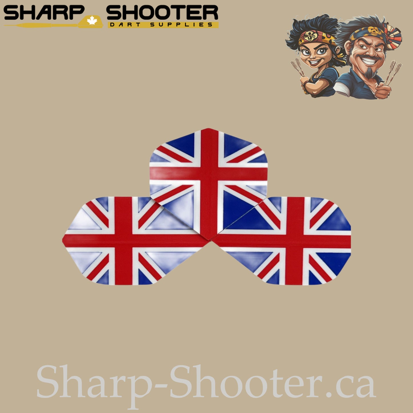 Nations Flag Dart Flights – PET – Standard Shape – 75 Micron – 3 Pack