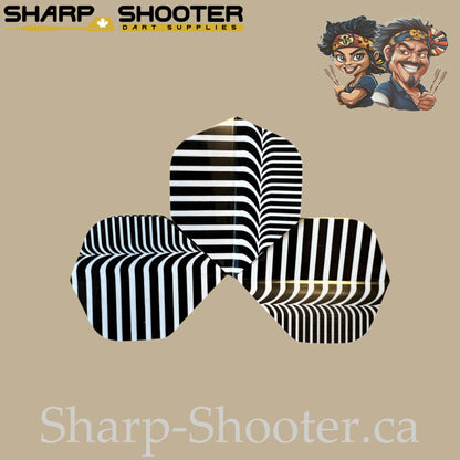 Candycane Dart Flights – PVC – Standard Shape – 75 Micron – 3 Pack