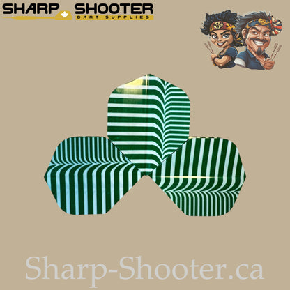 Candycane Dart Flights – PVC – Standard Shape – 75 Micron – 3 Pack