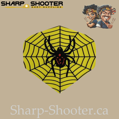 Spider Net Dart Flights – PET & Laser – Standard Shape – 75 Micron – 3 Pack