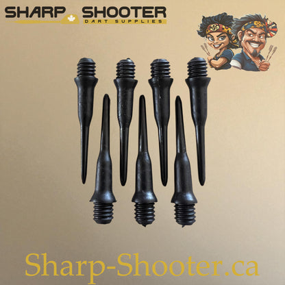 Plastic Dart Tips DP05 Slim Shape 22mm Black – Pack of 50 – Sharp-Shooter