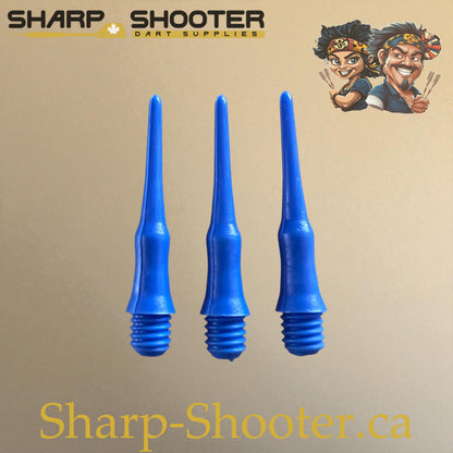 Plastic Dart Tips DP05 Slim Shape 22mm Blue – Pack of 50 – Sharp-Shooter