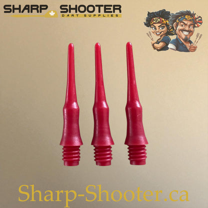 Plastic Dart Tips DP05 Slim Shape 22mm Red – Pack of 50 – Sharp-Shooter