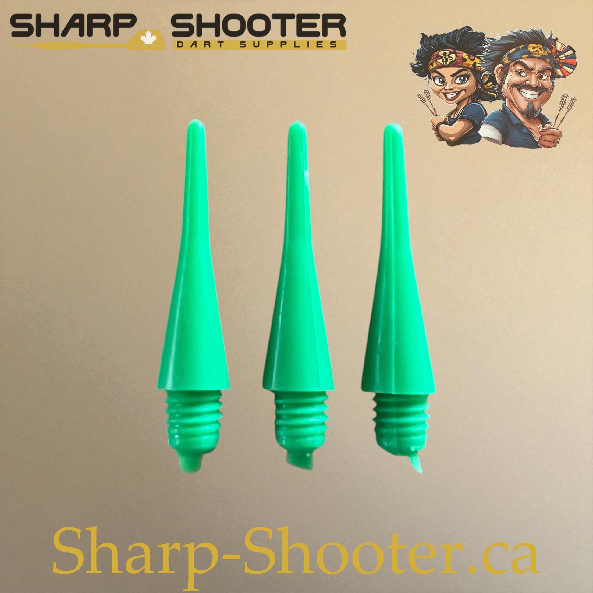Plastic Dart Tips DP06 – Green Regular Shape 22mm (50 Pack)