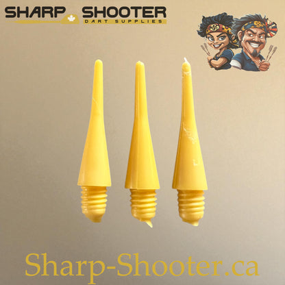 Plastic Dart Tips DP06 – Yellow Regular Shape 22mm (50 Pack)