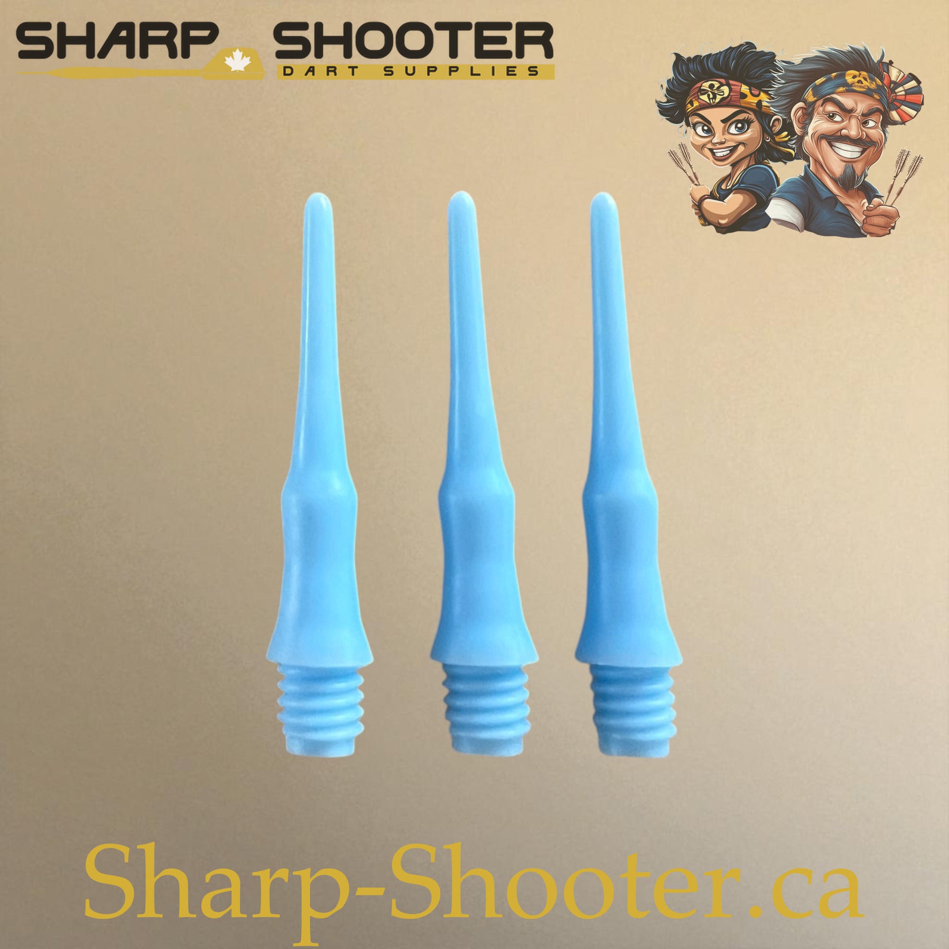Plastic Dart Tips DP07 – Nylon Square Shape 22mm Blue – 50 Pack
