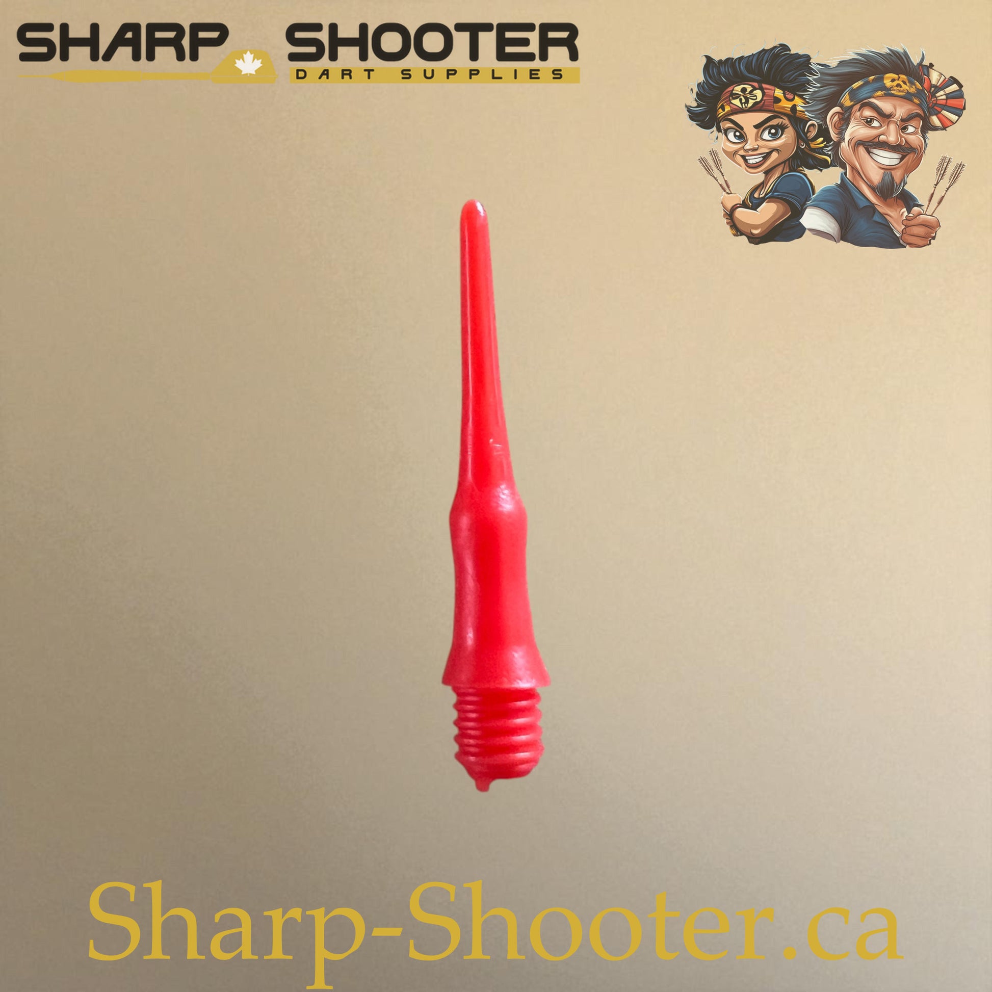 Plastic Dart Tips DP07 – Nylon Square Shape 22mm Red – 25 Pack