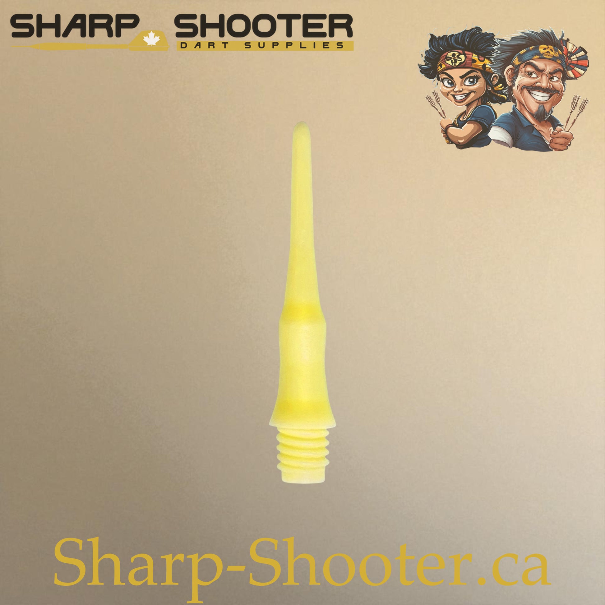 Plastic Dart Tips DP07 – Nylon Square Shape 22mm Yellow – 25 Pack