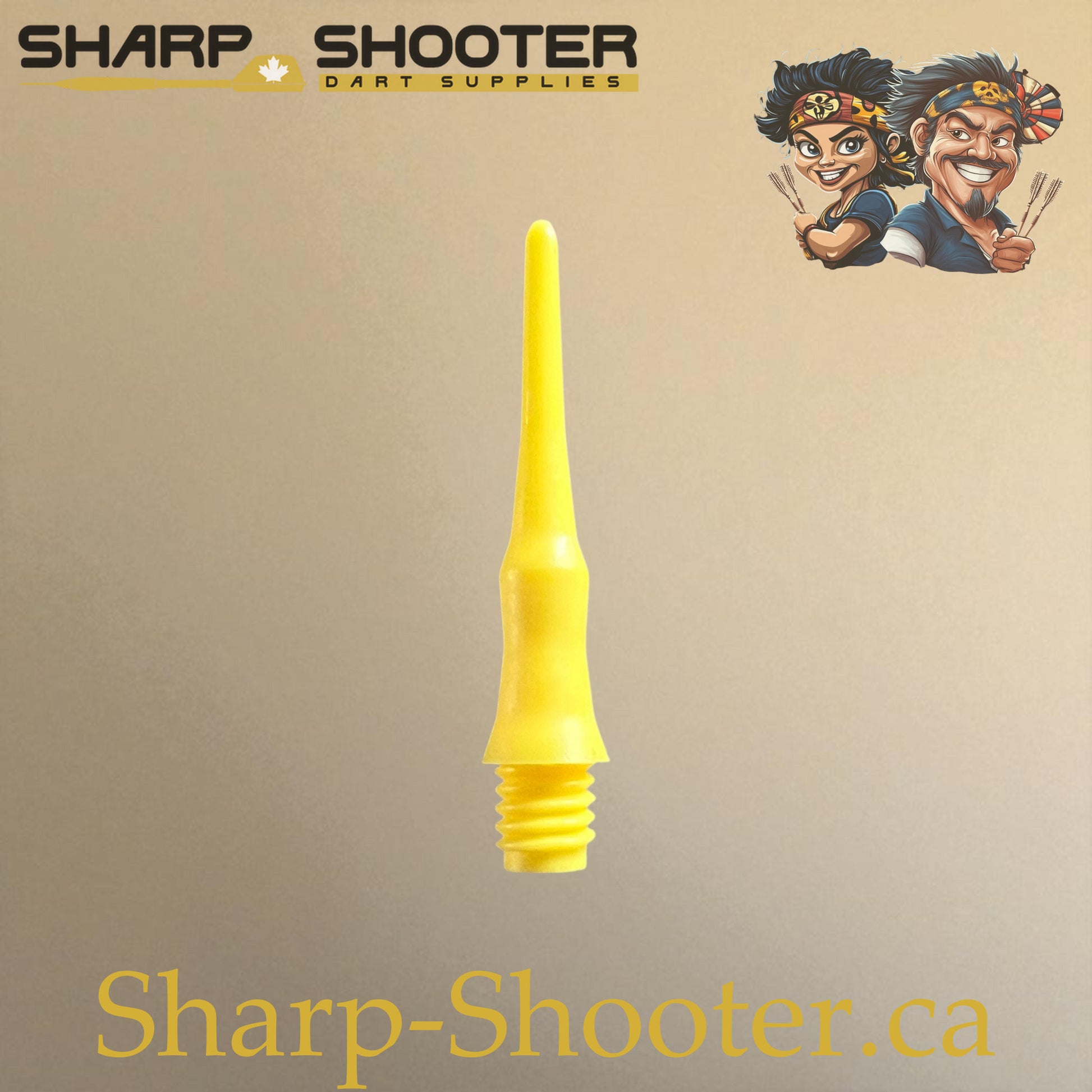 Plastic Dart Tips DP07 – Nylon Square Shape 22mm Yellow – 25 Pack