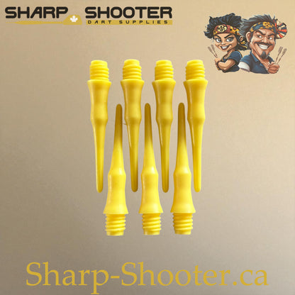 Plastic Dart Tips DP07 – Nylon Square Shape 22mm Yellow – 50 Pack