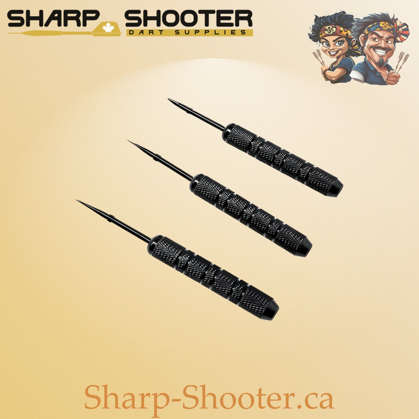 Reaver Series – Black Iron One-Piece Dart Barrels – 3 Pack