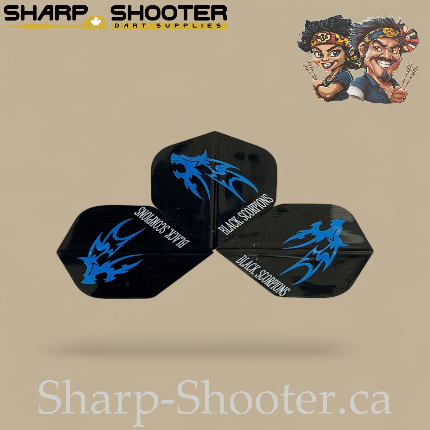 Wolf Dart Flights – PVC – Standard Shape – 75 Micron – 3 Pack