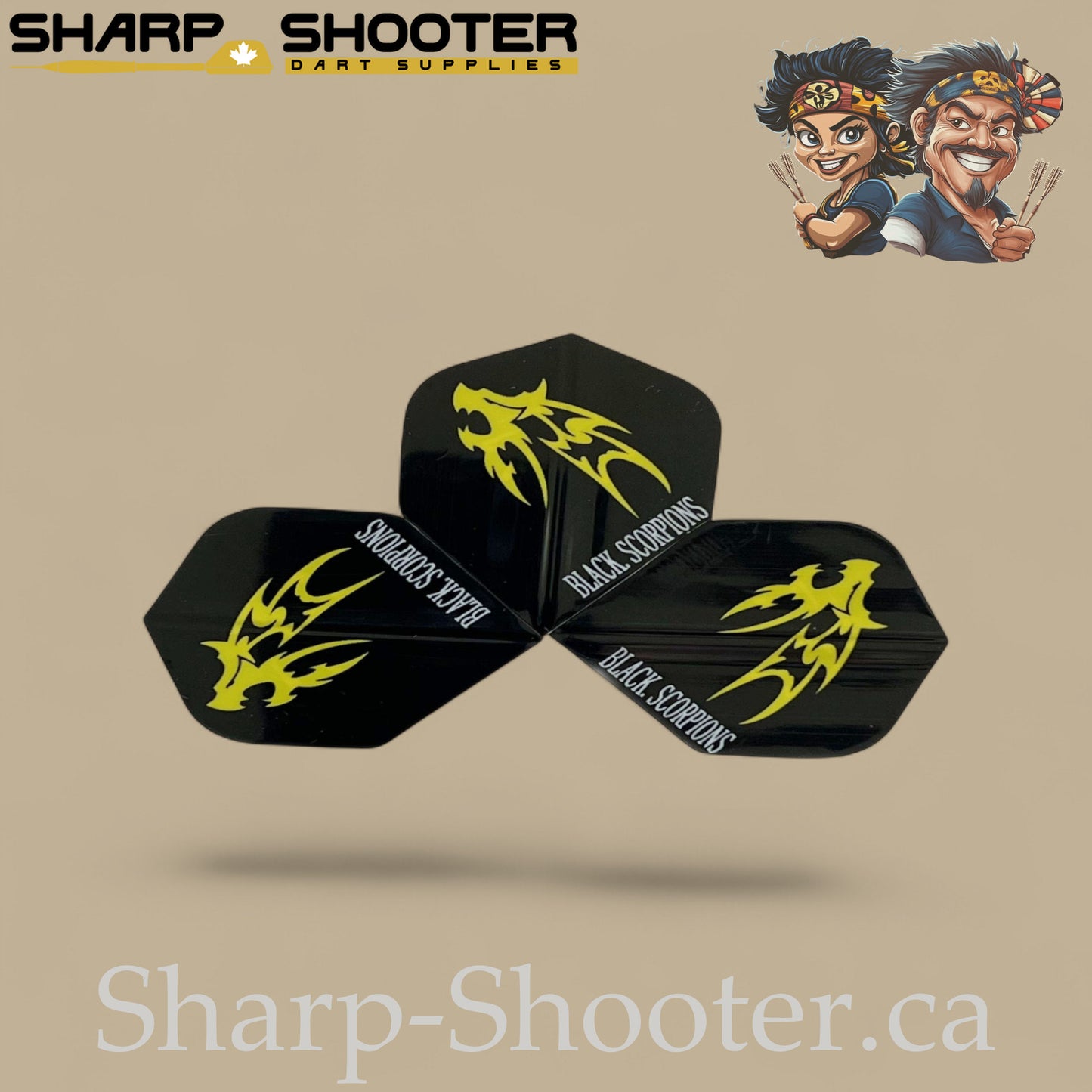 Wolf Dart Flights – PVC – Standard Shape – 75 Micron – 3 Pack