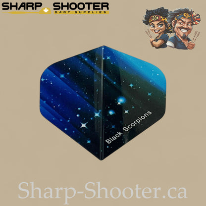 Galaxy Dart Flights – PVC – Standard Shape – 75 Micron – 3 Pack
