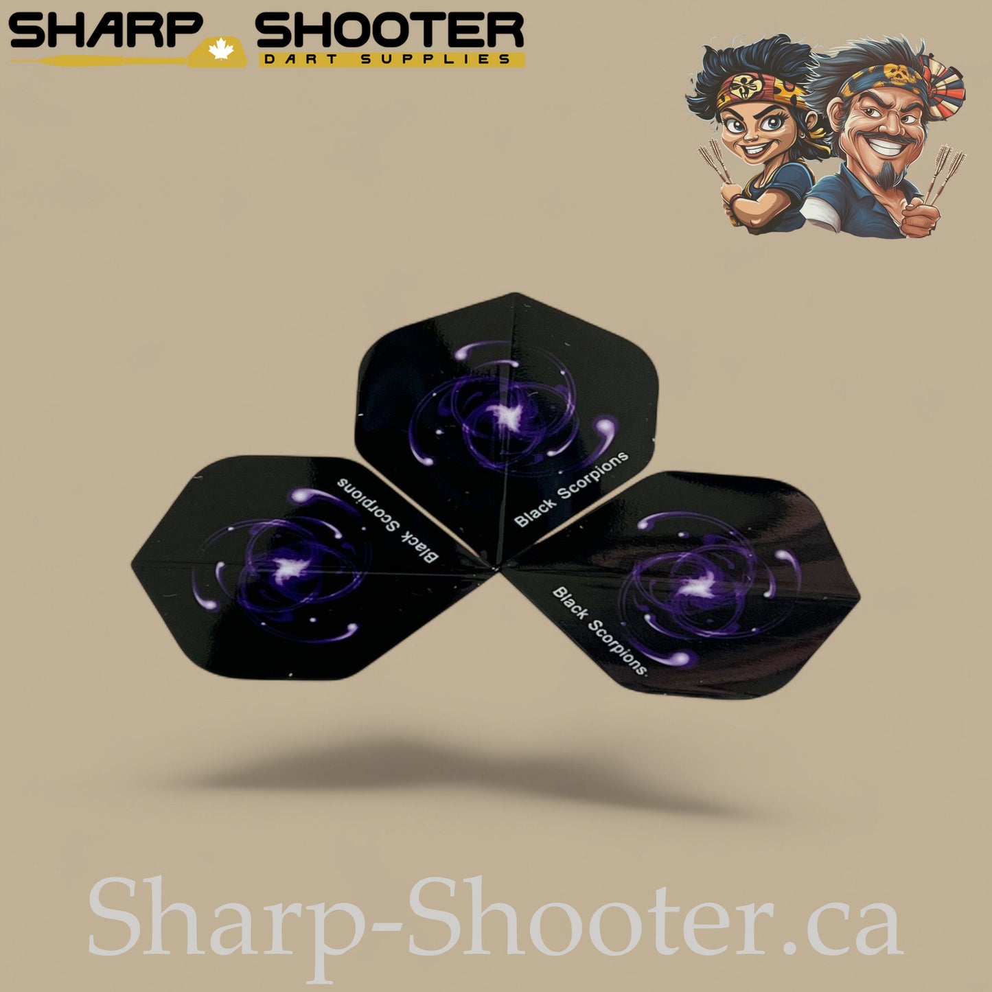 Atom Dart Flights – PVC – Standard Shape – 75 Micron – 3 Pack
