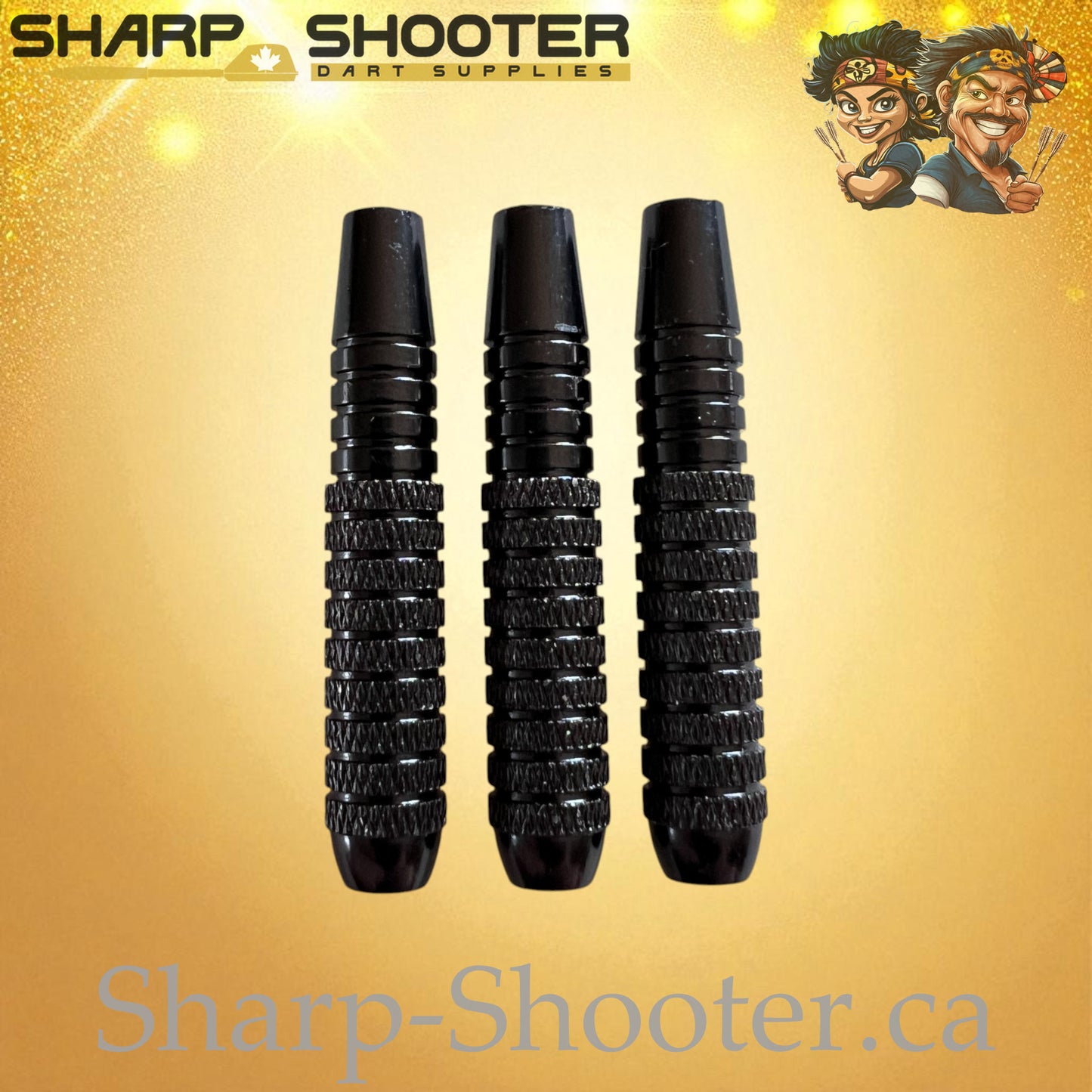 Sabre – Nickel-Silver Alloy Dart Barrel Black – 3 Pack