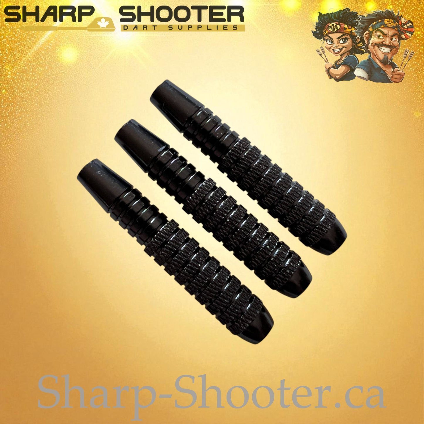 Sabre – Nickel-Silver Alloy Dart Barrel Black – 3 Pack
