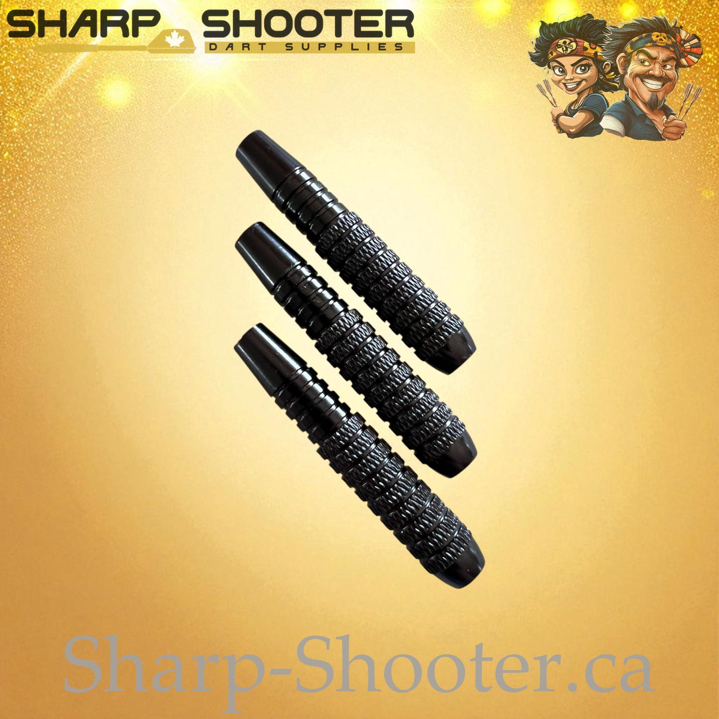 Sabre – Nickel-Silver Alloy Dart Barrel Black – 3 Pack