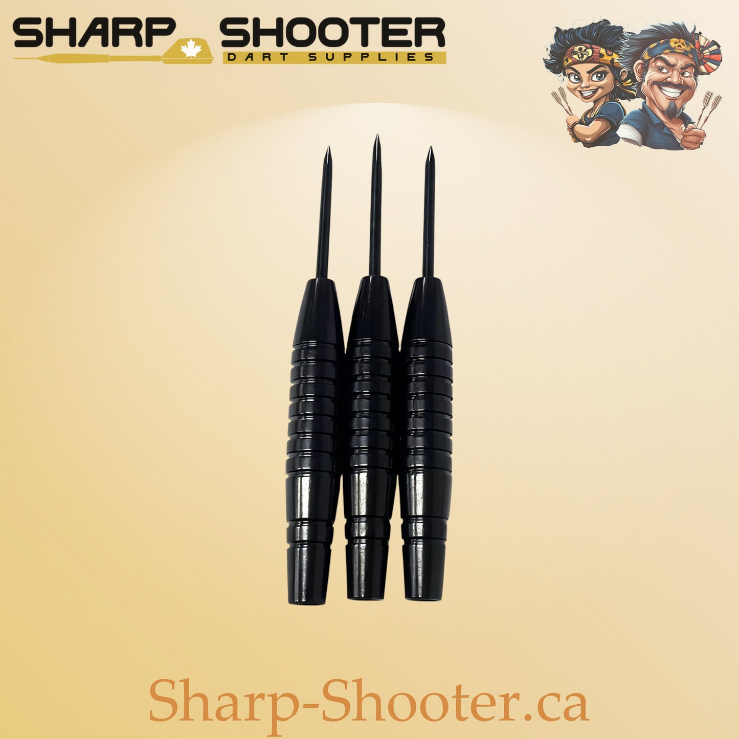 Shadow Drift, black iron dart barrel, 20g, ring grip design