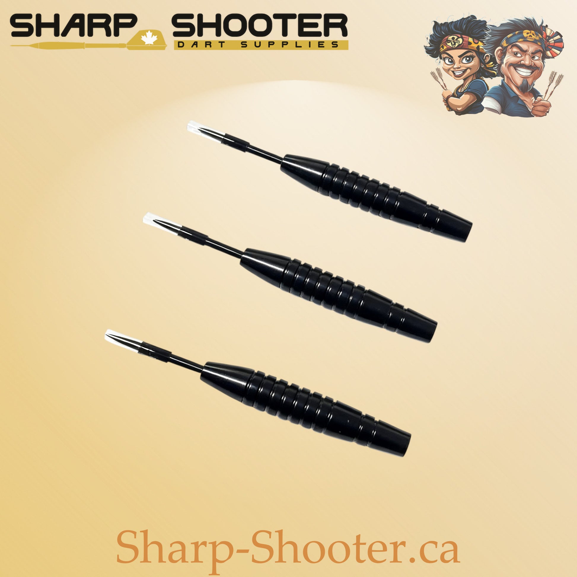 Shadow Drift, black iron dart barrel, 20g, ring grip design