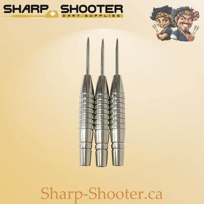 Silver Drift, silver iron dart barrel, 20g, ring grip design